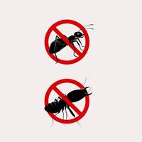 No hormigas y termitas firmar vector