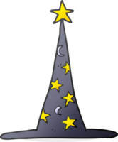 hand drawn cartoon wizard hat png