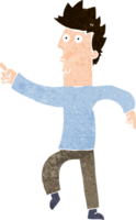 cartoon worried man pointing png