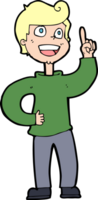 cartoon boy with great idea png