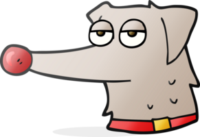 hand drawn cartoon dog with collar png