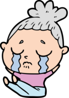 cartoon crying woman png