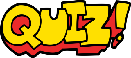 hand drawn doodle style cartoon word quiz png