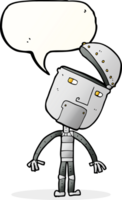 robot de dibujos animados con burbujas de discurso png