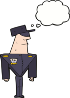 cartoon guard with thought bubble png