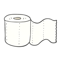 hand- getextureerde tekenfilm toilet papier png