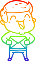 regenboog helling lijn tekening van een tekenfilm Mens lachend png