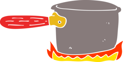 cartone animato scarabocchio cucinando padella png