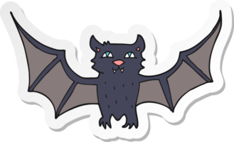 sticker of a cartoon halloween bat png