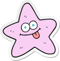 adesivo de uma estrela do mar de desenho animado png