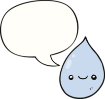 dibujos animados gota de agua con habla burbuja png
