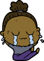 cartoon crying old lady png