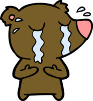 cartoon crying bear png