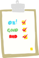 flat color illustration of check list png