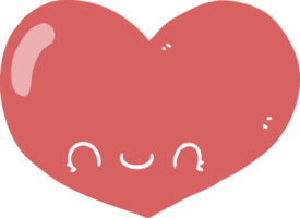 personagem de coração de amor de desenho de estilo de cor plana png