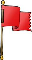 cartoon doodle waving flag png