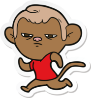 sticker of a cartoon monkey png