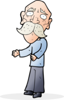 cartoon lonely old man png