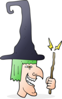 hand drawn cartoon laughing witch png