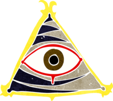 símbolo de ojo místico de dibujos animados png