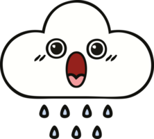 mignonne dessin animé de une pluie nuage png