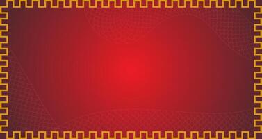 An empty red banner. Happy New Chinese year. illustration vector