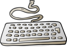 Hand gezeichnet Karikatur Computer Tastatur png