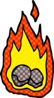 cartoon doodle burning coals png