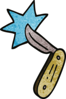 cartoon doodle pen knife png