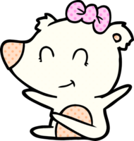 female polar bear cartoon png