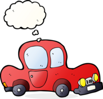 cartoon car with thought bubble png