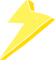 flat color style cartoon lightning png