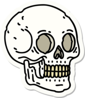 sticker of tattoo in traditional style of a skull png