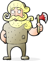 cartoon lumberjack with axe png