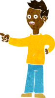 cartoon shocked boy pointing png