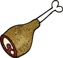 cartoon doodle well cooked meat png