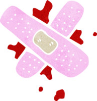 tecknad serie blodig medicinsk plåster png