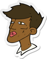 sticker of a cartoon male model guy png