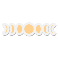 autocollant phases de lune png