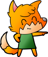 cartoon happy fox png