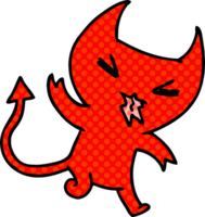 dessin animé illustration de une kawaii mignonne démon png