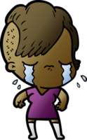 cartoon crying girl png