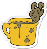 Aufkleber einer Cartoon alten Kaffeetasse png