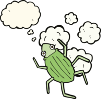 cartoon bug with thought bubble png