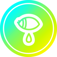 crying eye circular icon with cool gradient finish png