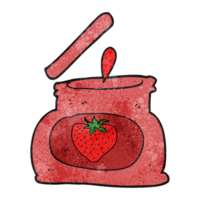 hand textured cartoon popping jar of jam png