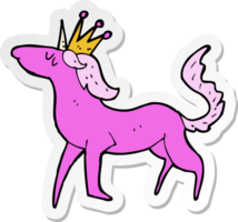 pegatina de un unicornio de dibujos animados png