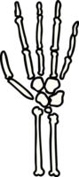 tecknad serie skelett hand png