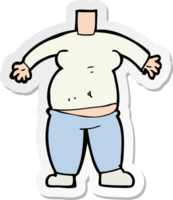 sticker of a cartoon body png