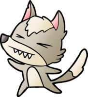 angry wolf cartoon png